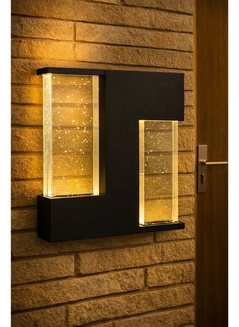 Humars Modern Geometric Wall Light with Warm LED Illumination - Image 1